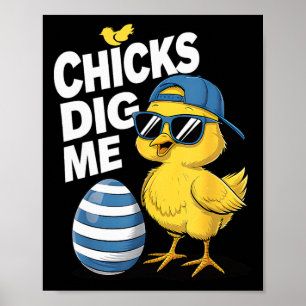 Poster Meninas Me Diguem Menino de Crianças de Páscoa Men