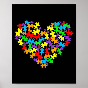 Poster Meninas Mulheres Conscientização sobre Autismo Cor