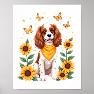 Poster Meninas Mulheres Mãe Cavalier King Charles Spaniel