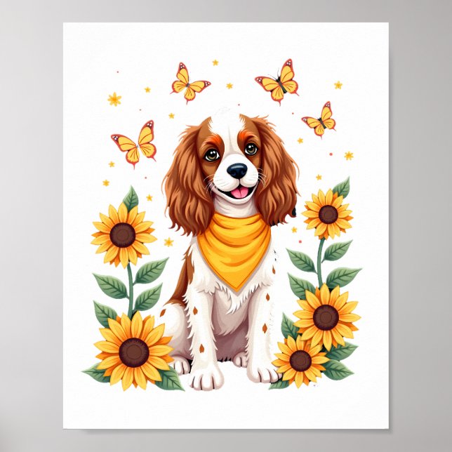 Poster Meninas Mulheres Mãe Cavalier King Charles Spaniel (Frente)