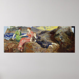 Poster Meninas na costa, c.1884-85