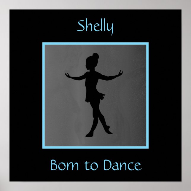 Poster Meninas "Nascer para dança" personalizadas (Frente)