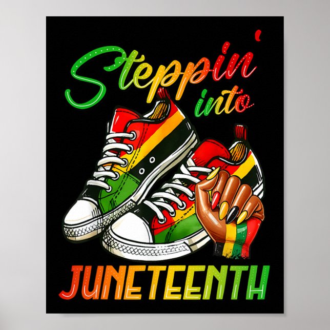 Poster Meninas Negras Afro Se Aproximando De Junho (Frente)