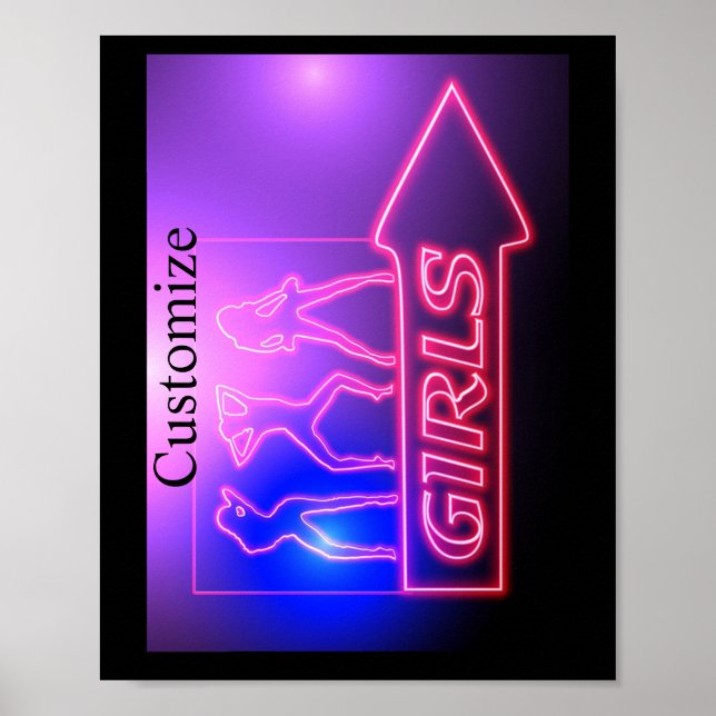 Poster Meninas Neon Rosa Assinam Thunder_Cove (Frente)