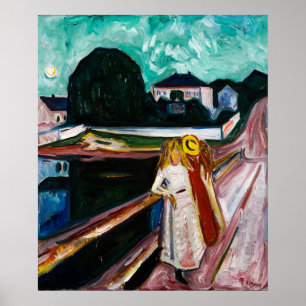 Poster Meninas no Cais por Edvard Munch