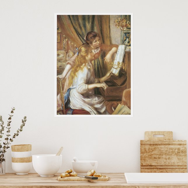 Pôster Meninas no Piano, 1892 Pierre-Auguste Renoir | Zazzle Brasil