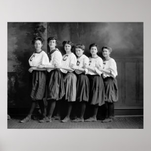 Pôster Meninas nos Bloomers, 1900s adiantados