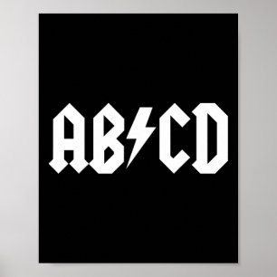 Poster Meninas Professoras ABCD Rock Graphic de volta a S