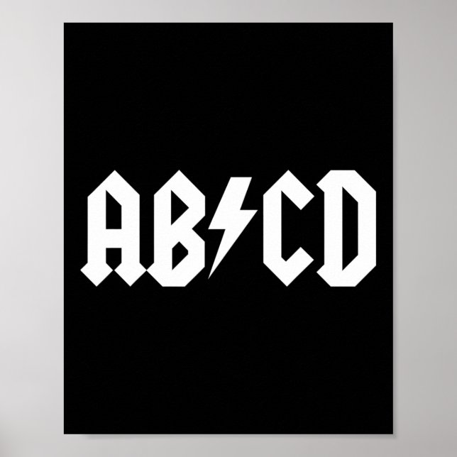 Poster Meninas Professoras ABCD Rock Graphic de volta a S (Frente)