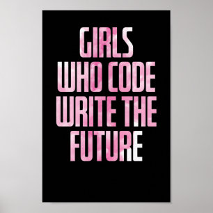 Poster Meninas que escrevem código o PC futuro