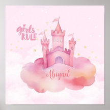 Meninas Reinam Palácio na Nuvem Rosa