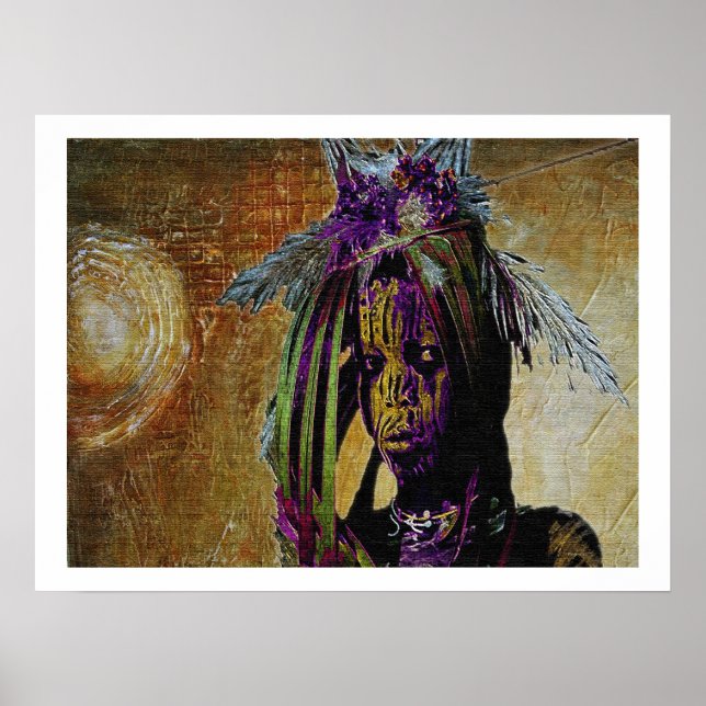 Pôster Menino africano da selva (Frente)