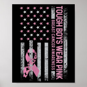 Poster Menino Cocho Usa Rosa Conscientização do Câncer de