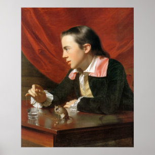 Pôster Menino com um esquilo, por John Singleton Copley