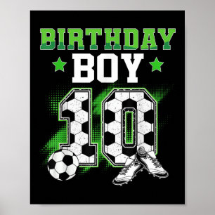 Poster Menino de 10 anos de idade fazendo aniversário de 