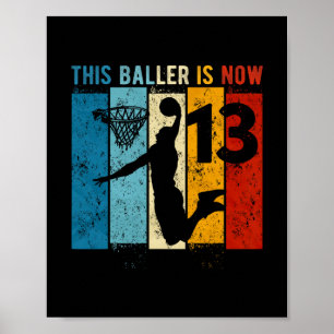 Poster Menino de 13 anos de idade Esqueleto 13º aniversár