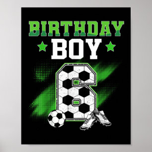 Poster Menino de 6 anos de idade fazendo futebol no anive