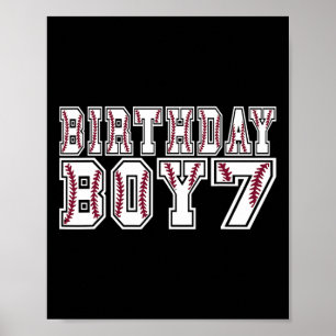 Poster Menino de 7 anos de idade fazendo aniversário de 7