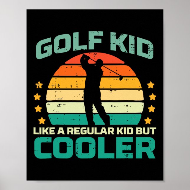 Poster Menino de Golfe Como Refrigerador Regular Golfer R (Frente)