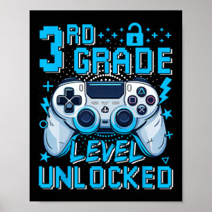Poster Menino do Primeiro Dia de Jogo de Vídeo Desbloquea