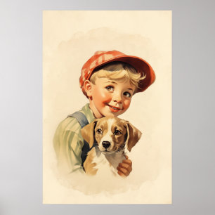 Poster Menino e cachorro