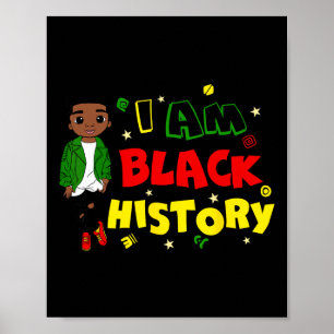 Poster Menino Eu Sou Mês da História Negra Criança Africa