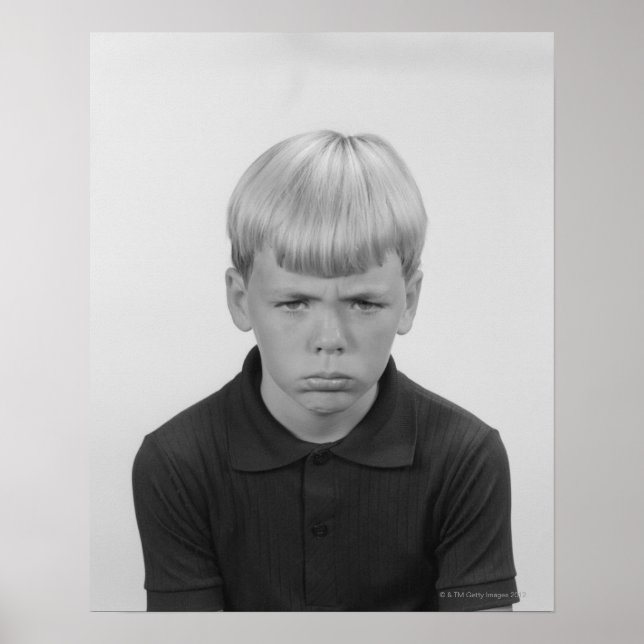 Pôster Menino Expressões Faciais (Frente)