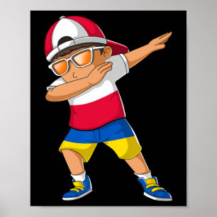 Poster Menino meio polonês ucraniano bandeira Polônia Ucr
