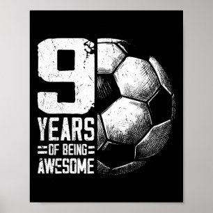 Poster Menino Menina Jogador de Futebol 9 Anos de Idade