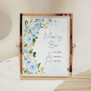 Poster Menino no Bloom Chá de fraldas Mãe Bar