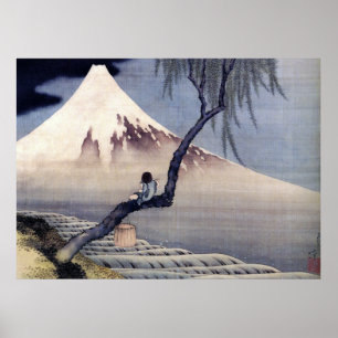 Poster Menino no Monte Fuji, Hokusai