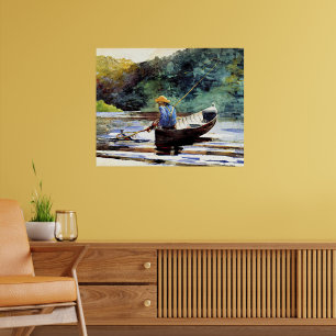 Poster Menino Pescando, obra de arte por Winslow Homer