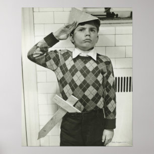 Poster Menino que guardara uma espada de madeira
