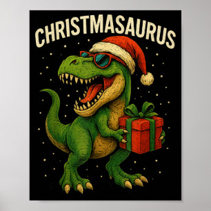 Poster Meninos Christmasaurus Natal Dinossauro Dino Famíl