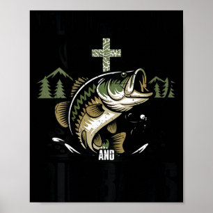 Poster Meninos cristãos pescando fé seguem jesus grande r