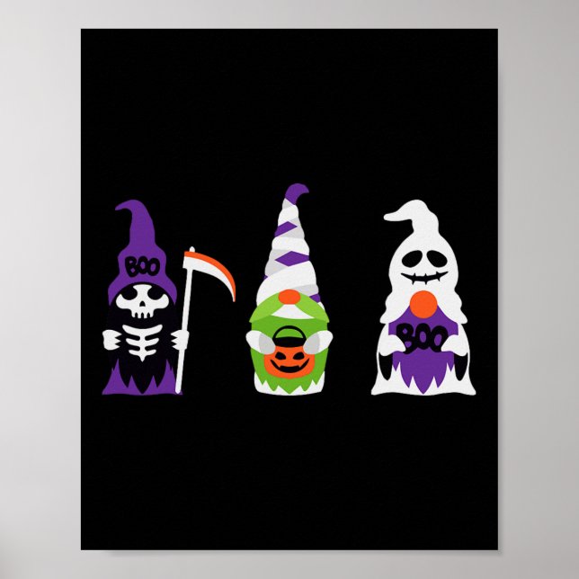 Poster Meninos de Halloween Esqueleto Fantasma Abóbora As (Frente)