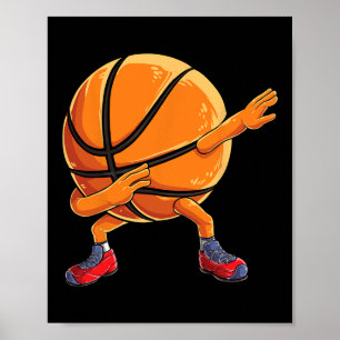 Poster Meninos divertidos de basquete masculinos mulheres