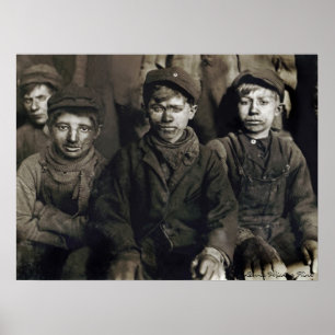 Pôster Meninos do disjuntor de Pittston por Lewis Wickes