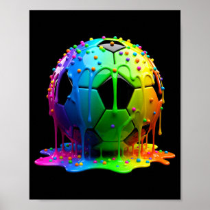 Poster Meninos do Drip de Futebol Sorvete Drip Colorido P