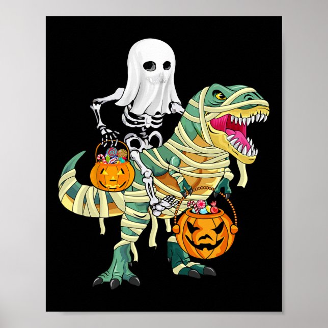 Poster Meninos do Halloween Esqueletrizando fantasma do D (Frente)