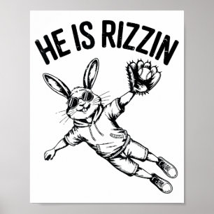 Poster Meninos Ele Ressuscitou Coelho Face Óculos Simples