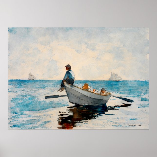 Poster Meninos em um anjo por Winslow Homer (Frente)