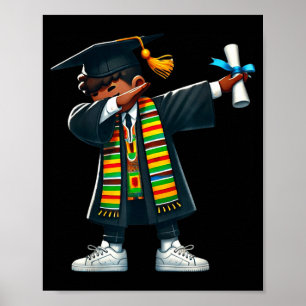 Poster Meninos engraçados formatura graduado fazendo dab