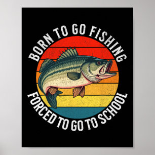 Poster Meninos Engraçados Pescando Pescador Crianças Meni