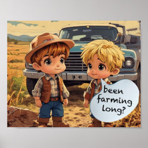 Poster Meninos Fazendeiros - Estão Fazendo Farmácia Há Mu