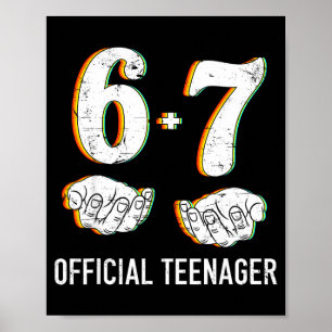 Poster Meninos Meninas de 6+7 Anos Adolescente Aniversári