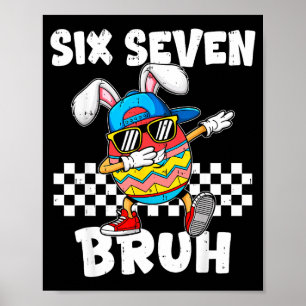Poster Meninos Páscoa Engraçado Dabbing Coelho Bruh Seis