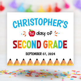 Poster Meninos Primeiro Dia Da Escola Segundo Grau