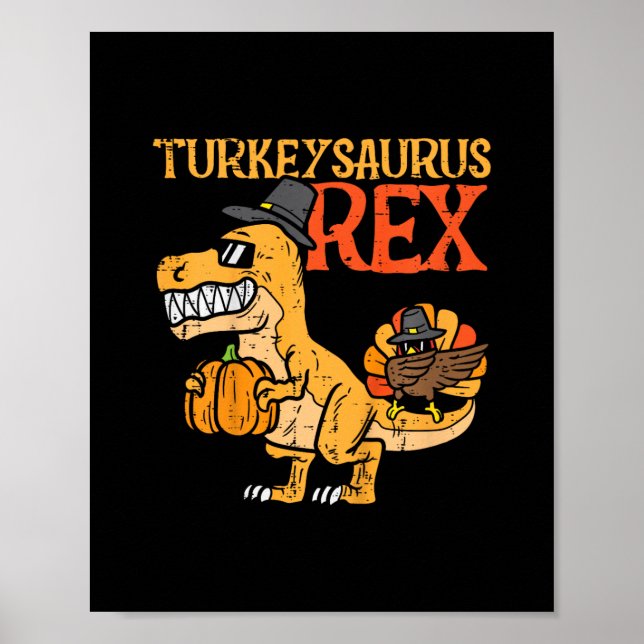 Poster meninos turkeysaurus rex dab turkey dino todãozinh (Frente)