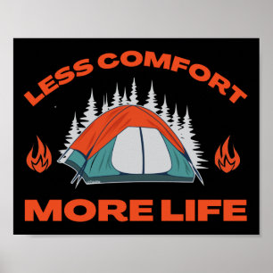 Poster MENOS CONFORTO MAIS Viagem de acampamento